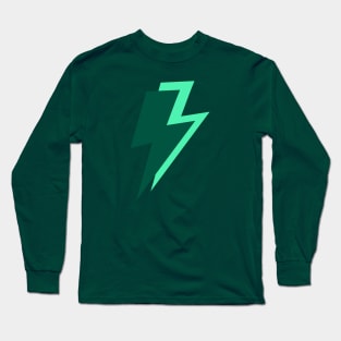 Green Lightning Bolts Pattern Long Sleeve T-Shirt